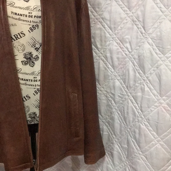 Brown Leather Trek New York Vintage Jacket XL - so soft - Picture 5 of 17